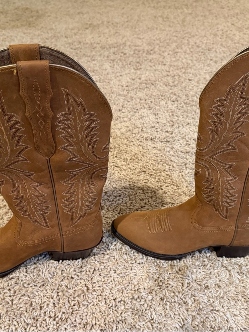 Ariat Tan Bomber Women's Heritage Wide Calf Elastic Calf Western Boots - Picture 2 of 7